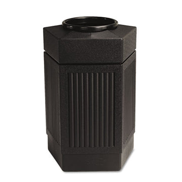 Safco® Canmeleon Indoor-outdoor Receptacle, Pentagon, Polyethylene, 30 Gal, Black freeshipping - TVN Wholesale